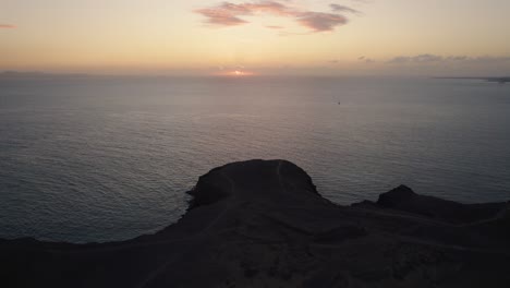 Areal-view-over-coast-line-of-the-Papagayo-beach,-Lanzarote,-Canary-Islands,-Spain