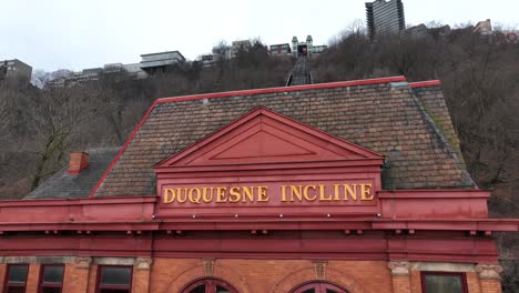 Aerial-orbit-of-Duquesne-Incline-building-and-trolley-pulley-cable-cars