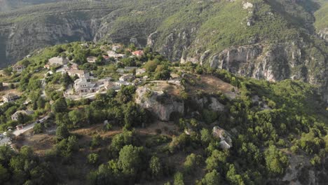 Drone-Video-Flying-Vikos-Village-gorge-Canyon-summer-day
