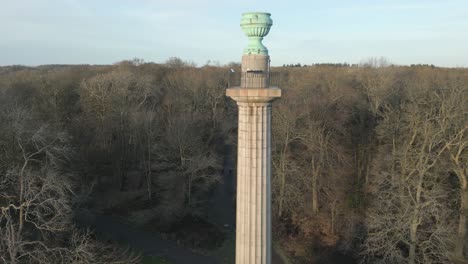 Bridgewater-monument-aerial-view-on-National-trust-Ashridge-estate-tilting-down-the-memorial-column