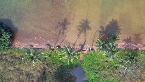 Breathtaking-aerial-view-flight-natural-sand-beach-Koh-chang-island-Thailand-sunny-day-2022