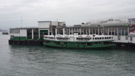 StarFerry-pier-on-a-cloudy-day-in-TsimShaTsui,-Hong-Kong