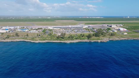 Aerial-view-of-Las-Américas-International-Airport-from-over-Caribbean