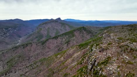 Linville-Gorge-NC,-North-Carolina-aerial-shot-from-the-Pisgah-National-Forest-outside-the-wilderness-area-boundaries