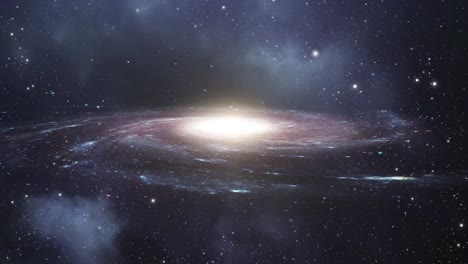 Galaxia-Espiral-Moviéndose-En-El-Espacio