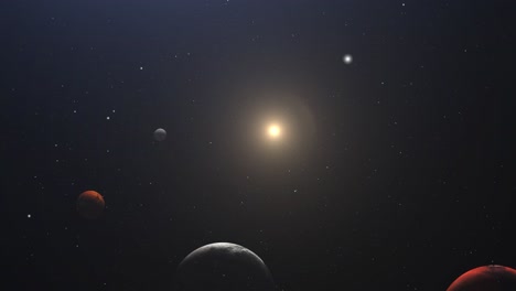 Sistema-Solar,-Planetas-En-El-Espacio