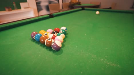 Snooker-billiard-table-ready-to-play-close-up-shot