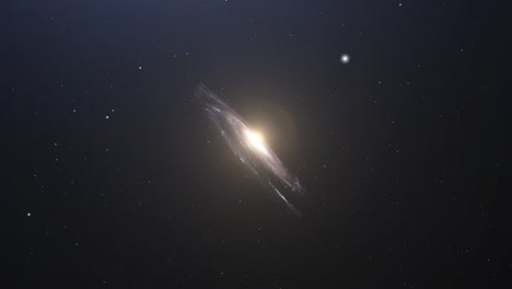 Galaxia-Espiral-Animada-Moviéndose-En-El-Espacio