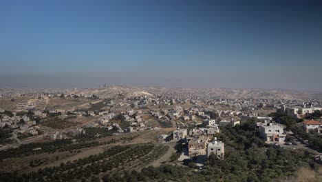 Stadtbildlandschaft-Von-Israel-Aus-Herodium-Ansicht-Von-Häusern,-Stadtgrundstück
