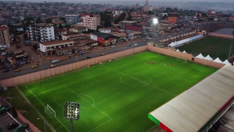Aerial-view-over-people-training-on-the-Annex-Stadium