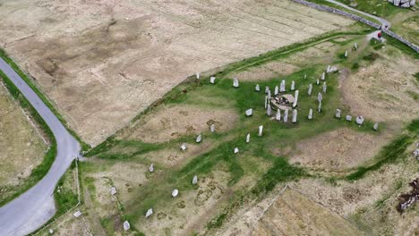 Static-drone-shot-of-the-Callanish-Standing-Stones