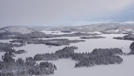 Schneesturm-über-Wald-Und-Bergen-Im-Ländlichen-Dorf-Im-Winter