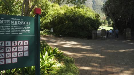 Botanical-Garden-pan-left-from-walking-path-to-Kirstenbosch-sign