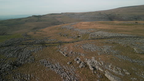 Flying-over-rocky-moorland-of-Yorkshire-Moors-UK