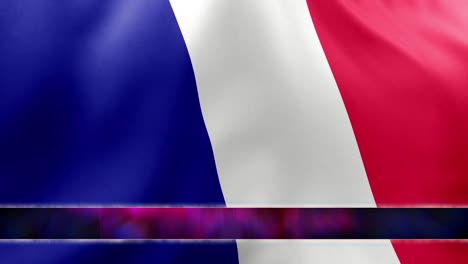Bandera-De-Francia-Ondeando-Con-Movimiento-De-Flujo-De-Tercio-Inferior-Animado