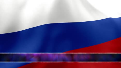 Die-Russische-Flagge-Weht-Mit-Animierter-Flussbewegung-Im-Unteren-Drittel