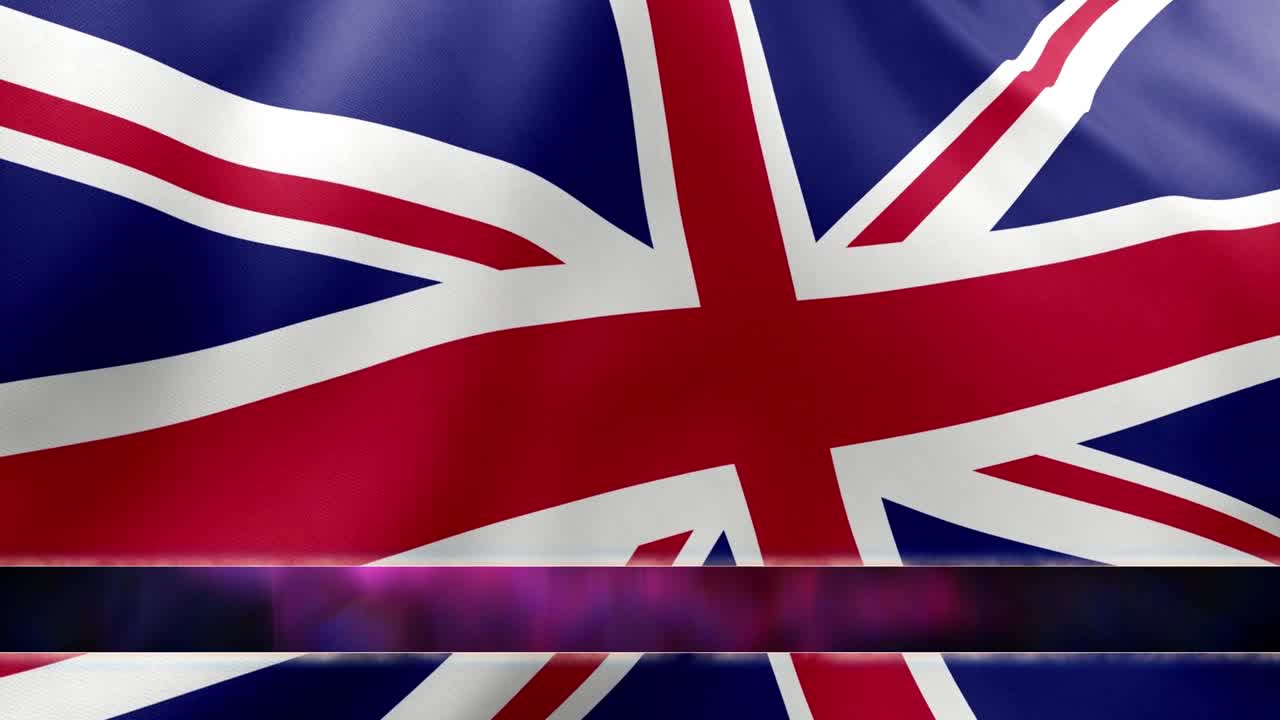 Premium stock video - United kingdom flag waving with animated lower ...