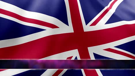 Bandera-Del-Reino-Unido-Ondeando-Con-Movimiento-De-Flujo-De-Tercio-Inferior-Animado