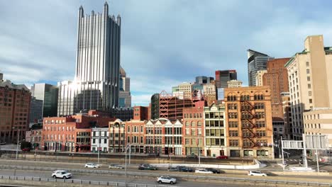 Buildings-in-downtown-Pittsburgh,-Pennsylvania