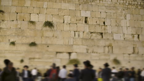 Turistas-Admirando-El-Muro-Occidental-En-Jerusalén,-Israel