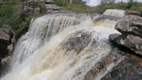 Waterfalls-in-the-São-Jorge-River,-Campos-Gerais-National-Park,-Brazil
