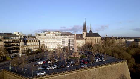 drone-flying-over-Luxembourg-City-center