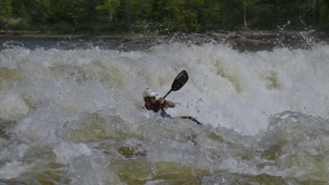 Slow-motion-white-water-kayak