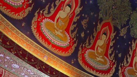 Buddhistische-Kunst-Im-Wat-Paknam-Bhasicharoen-Klostertempel-Bangkok,-Thailand