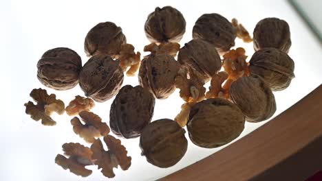 Closeups-of-Walnuts-are-displayed-during-the-Gulf-Food-exhibition-in-Dubai,-United-Arab-Emirates