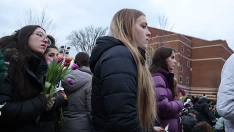 Michigan-State-University-Vigil-slow-motion-walking-through-crowd
