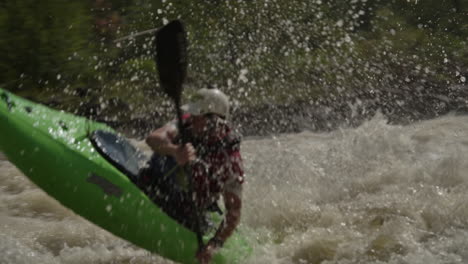 Full-speed-kayak-on-white-water-rapids