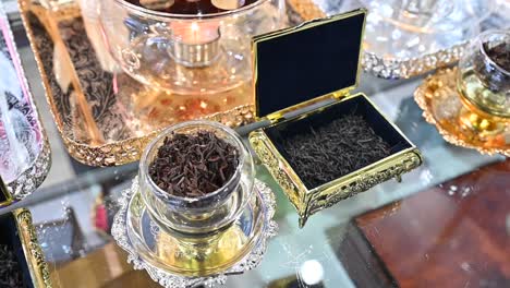 Types-of-green-and-black-Tea-displayed-during-the-Gulf-Food-Exhibition-in-the-United-Arab-Emirates