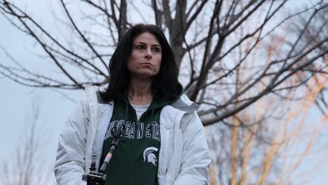 Attorney-General-Dana-Nessel-standing-at-Michigan-State-University-Mass-Shooting-Vigil