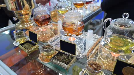 Green-and-black-Tea-displayed-during-the-Gulf-Food-Exhibition-in-the-United-Arab-Emirates