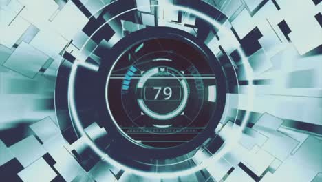 Animation-of-countdown-clock-with-abstract-rotating-background