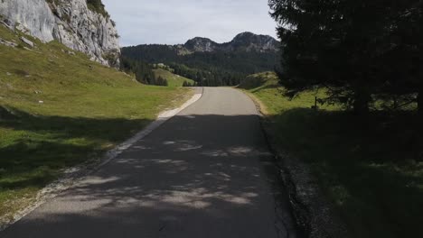 Route-de-Plateau-to-Col-des-Glières,-Haute-Savoie-in-France