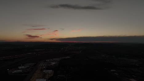 Aerial-view-of-South-Dakota's-Rapid-City-at-twilight
