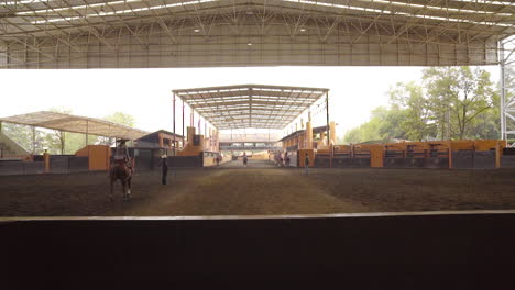 Escaramuza-Riders-Test-Horse's-Precision-in-Mexican-Lienzo