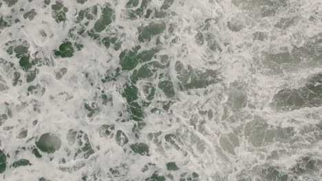 Aerial-drone-of-sea-waves,-close-up,-slowmo
