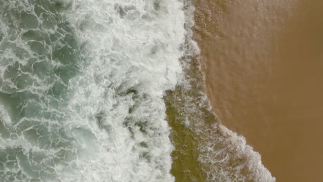 Aerial-drone-of-sea-waves,-close-up,-slowmo