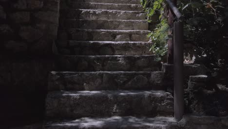 Stone-stairs-in-the-shade-on-a-summer-day