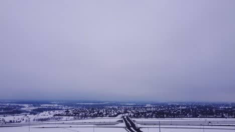 Drohnenaufnahmen-Vom-Winter-In-Kanada:-Atemberaubende-Ausblicke-Auf-Verschneite-Gemeinden