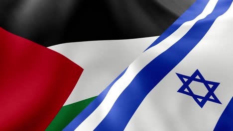 Israel--Und-Palästina-Flaggen-Zusammen
