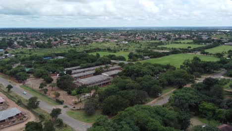 Drone-video-of-Petra-College-Primary-School-in-Bulawayo,-Zimbabwe