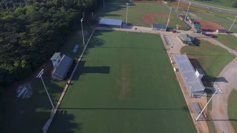 School-football-field-drone-4k-fly-over