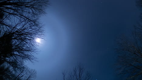 Sternennacht-Im-Winter-Im-Zeitraffer:-Mond,-Sterne-Und-Wolken-In-Bewegung