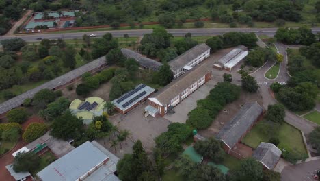 Drone-video-of-Christian-Brothers-College-High-School-in-Bulawayo,-Zimbabwe