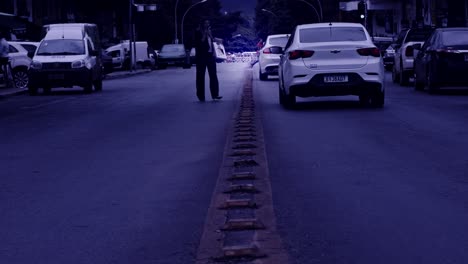 low-angle-shoot-of-cars-in-slow-motion-at-night