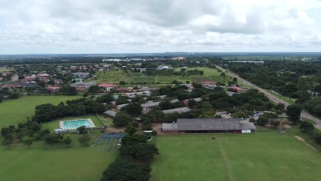 Drone-video-of-Petra-College-High-School-in-Bulawayo,-Zimbabwe