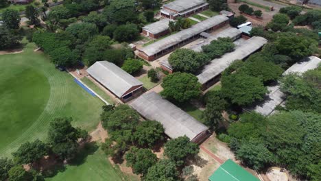 Drone-video-of-Petra-College-Primary-School-in-Bulawayo,-Zimbabwe
